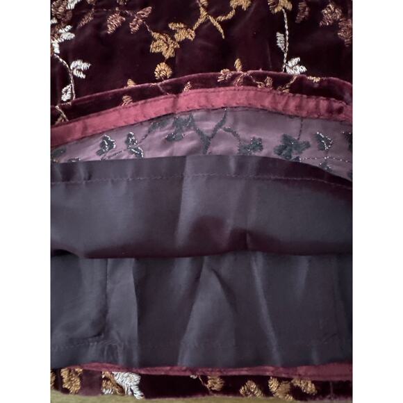 Vintage Oscar de la Renta Velvet Burnout Floral Slip dress chain straps M - Picture 14 of 17